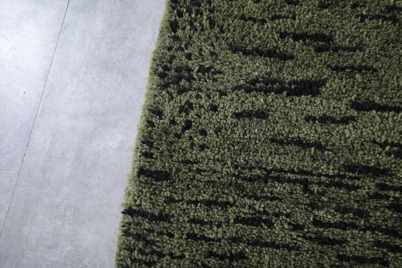 Custom green Moroccan rug
