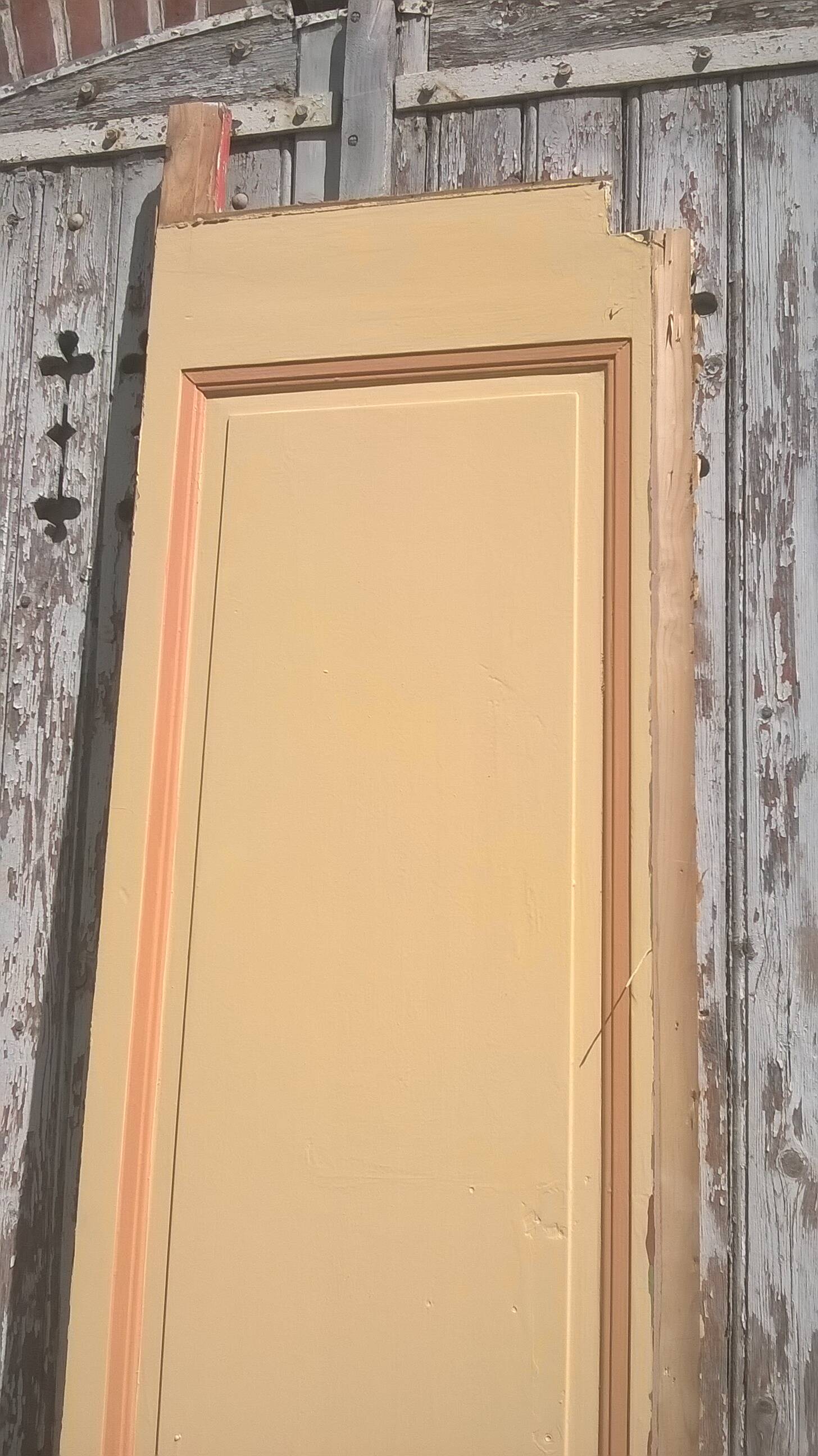 Set of large double antique wardrobe doors.