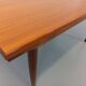 Table à manger style scandinave vintage des années 50 60 en teck avec rallonges
