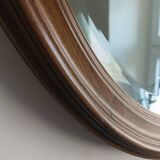 Miroir ancien ovale biseauté