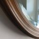 Antique oval beveled mirror