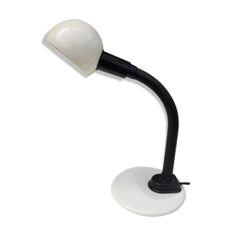 Articulated cream lamp with black plastic arm