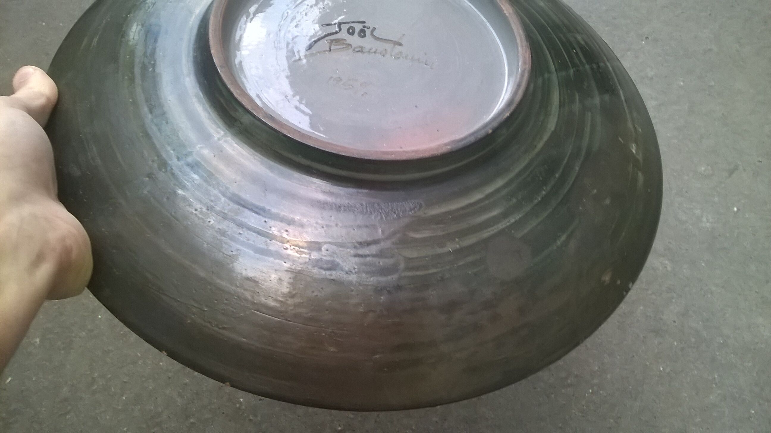 Joel Baudouin's large dish 1959