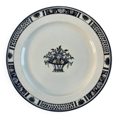 Assiette plate peint à la main