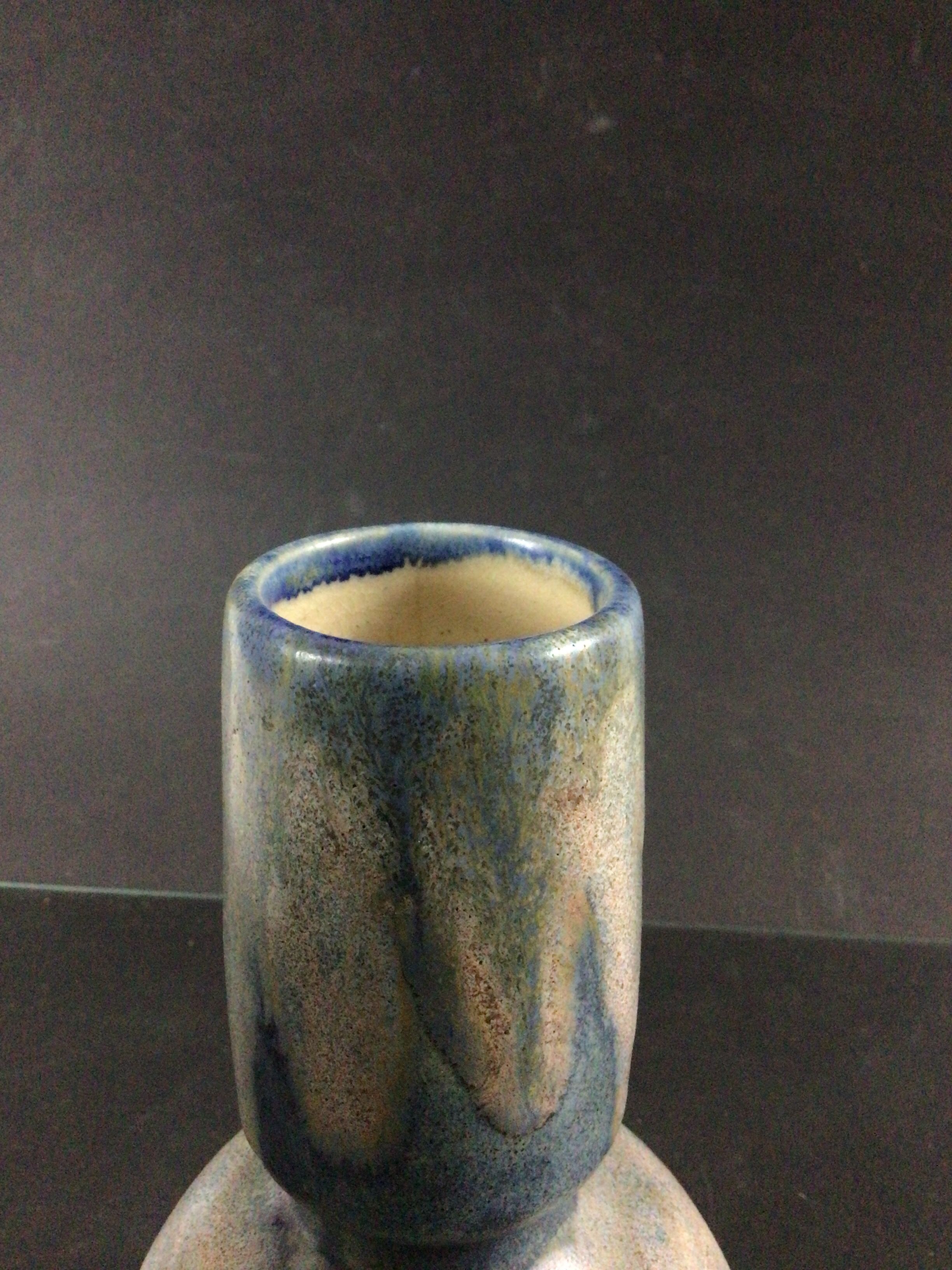 Pair of sandstone vases signed Lebret