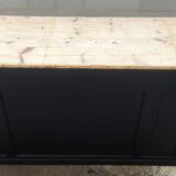 Old counter with black patina drawer