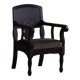 Hand-carved oak and velvet armchair, Danish furniture maker, Art Nouveau, 1939