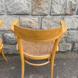 Set of 4 caned chairs