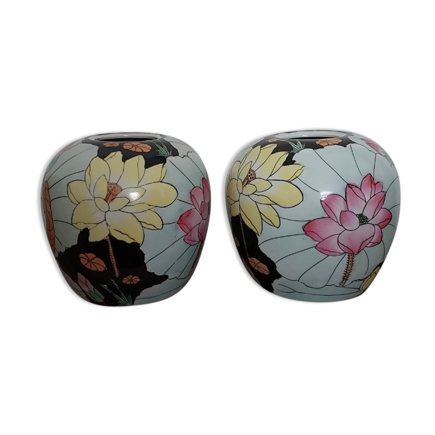 Paire de vases boule