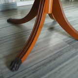 English-style wooden and leather table