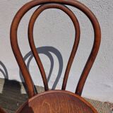 4 curved wooden bistro chairs