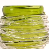'Tamtam Honey' vase in crystal and green glass - Sem Schanzer (as l'Anverre