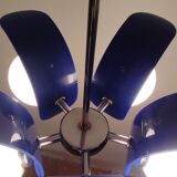 Plastic and glass ceiling lamp spain, 1970s