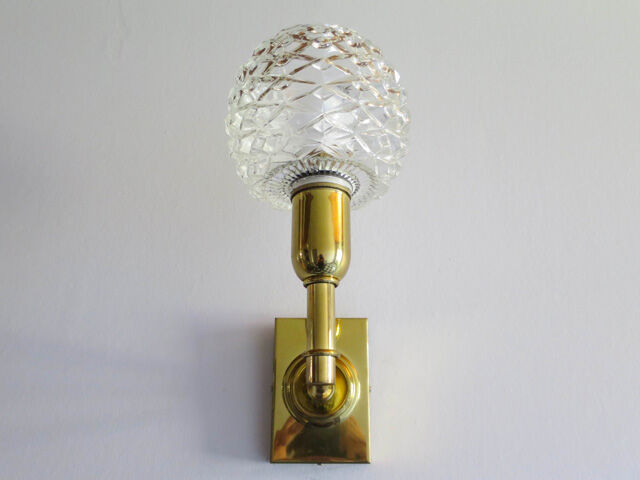 Brass Wall lamp globe 70