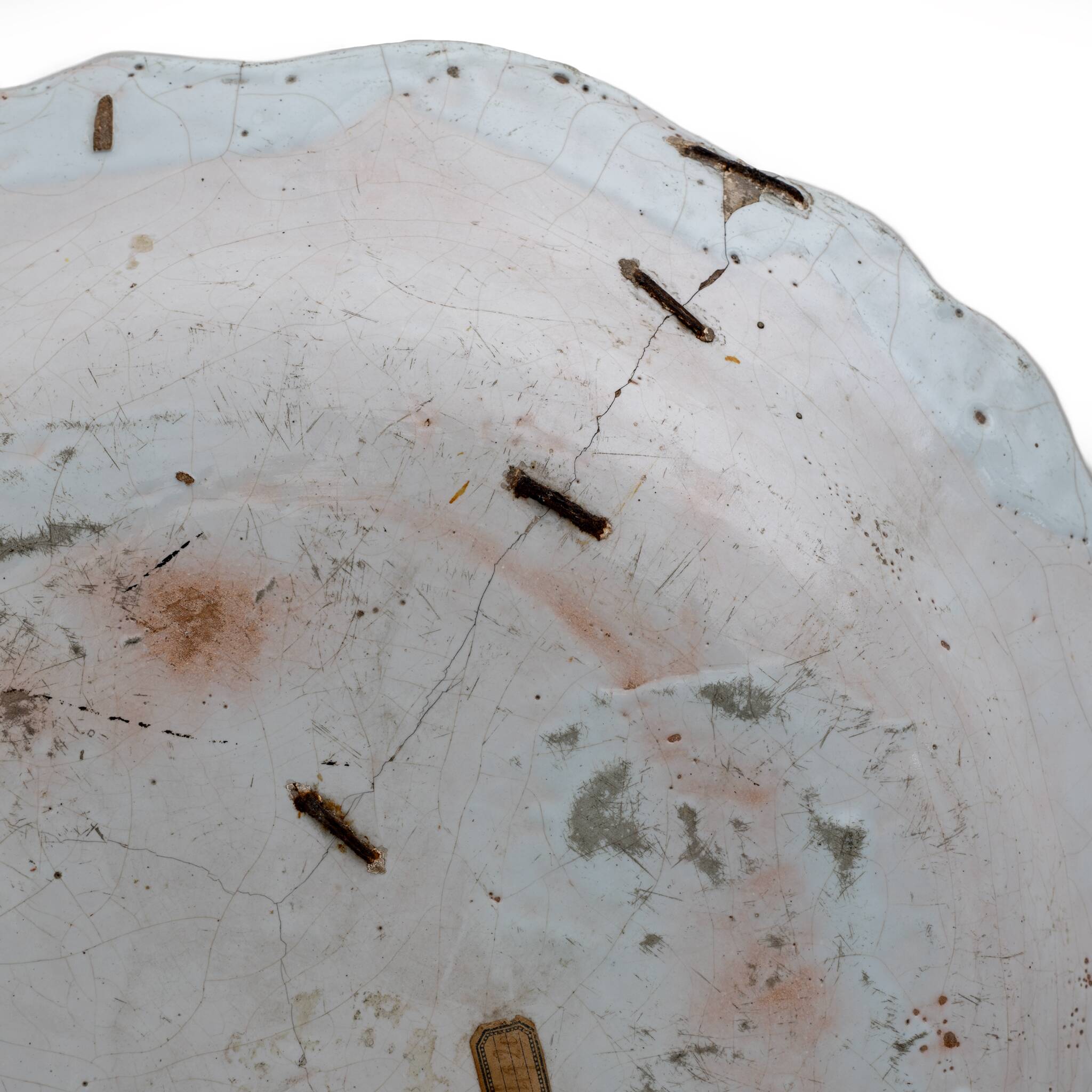 Large Majolica Dish France Rouen Manufactory of Jean-Baptiste Guillibaud 70