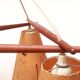 1950s ceiling lamp triangle in teak
