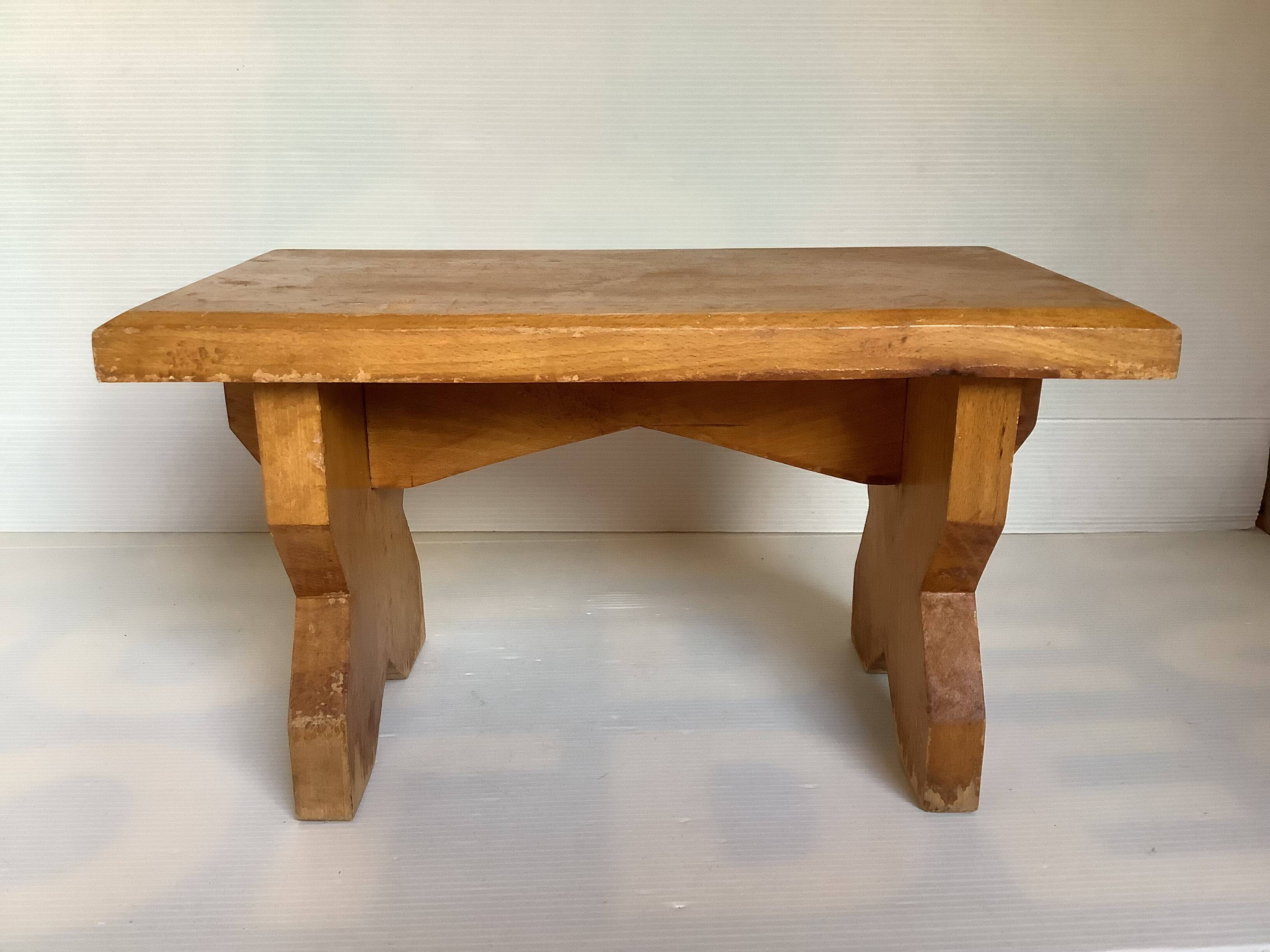 Small wooden bench stool step