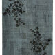 Hand-knotted bohemian turkish 1970s 213 cm x 305 cm black rug