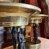 Italian Empire Bronze and Brass Tazzas with Sphinxes, 1800s, Set of 2