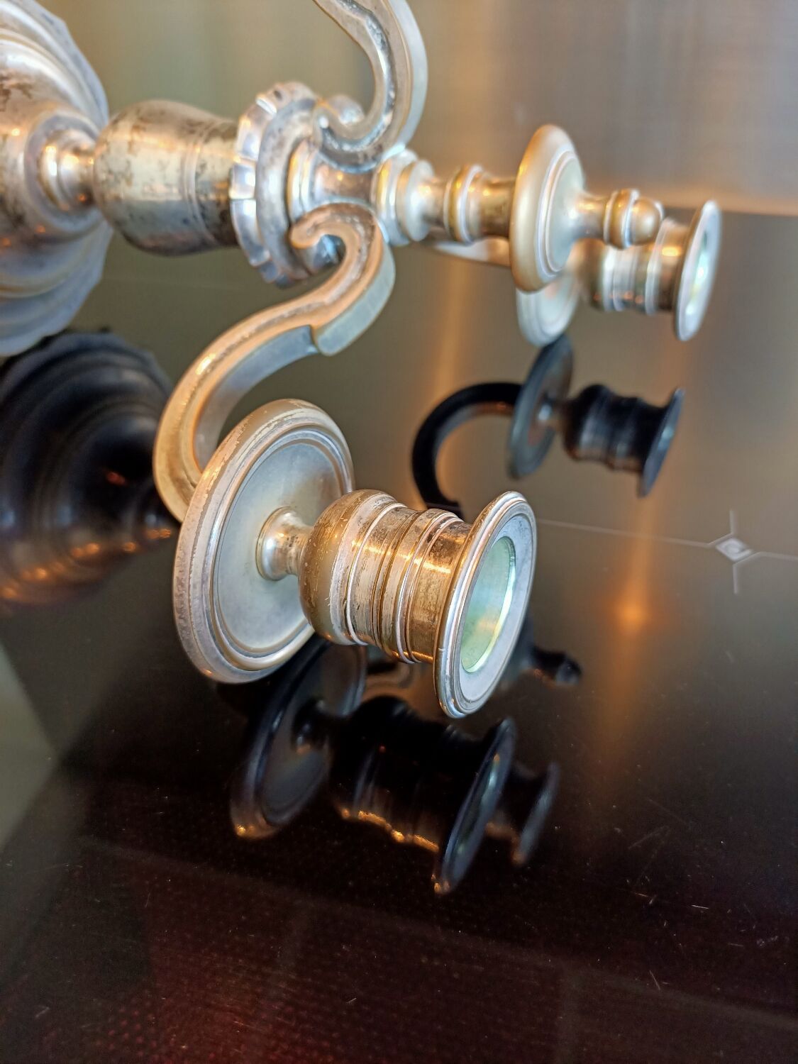 Candlestick candlestick 3 fires silver