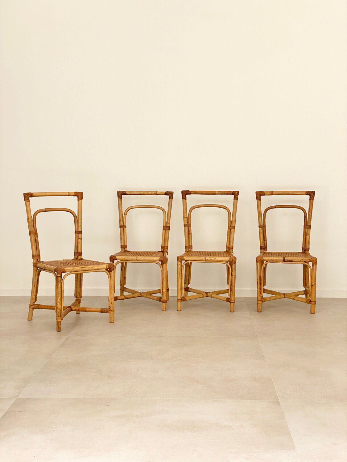 Vintage rattan canning chairs