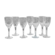 7 Cut Crystal Wine Glasses Faceted leg Baccarat, Saint Louis ??