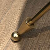 Round brass and mahogany sofa end from Jansen
