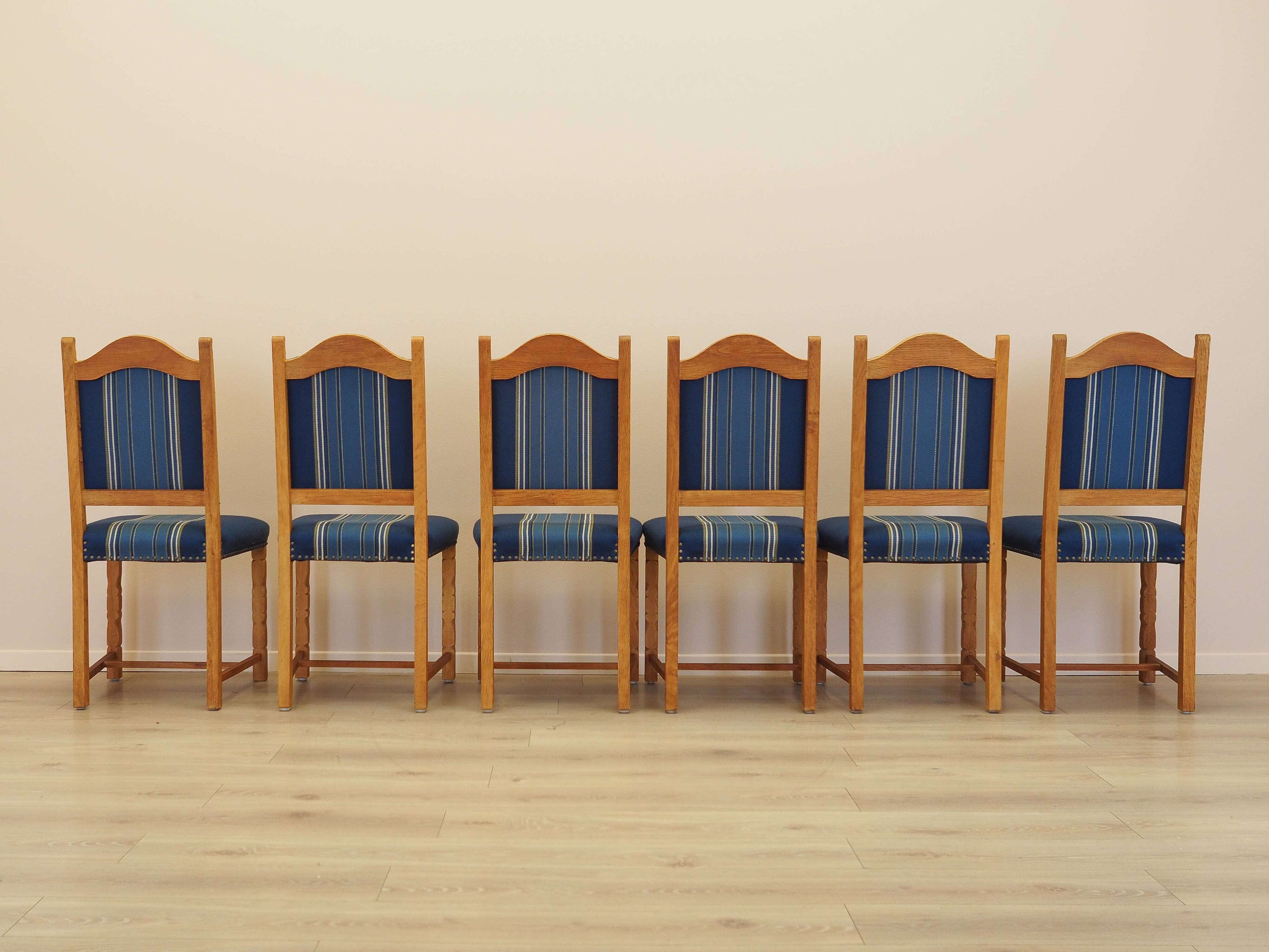 Set of six oak chairs, Danish design, 1960s, designer: Henning Kjærnulf