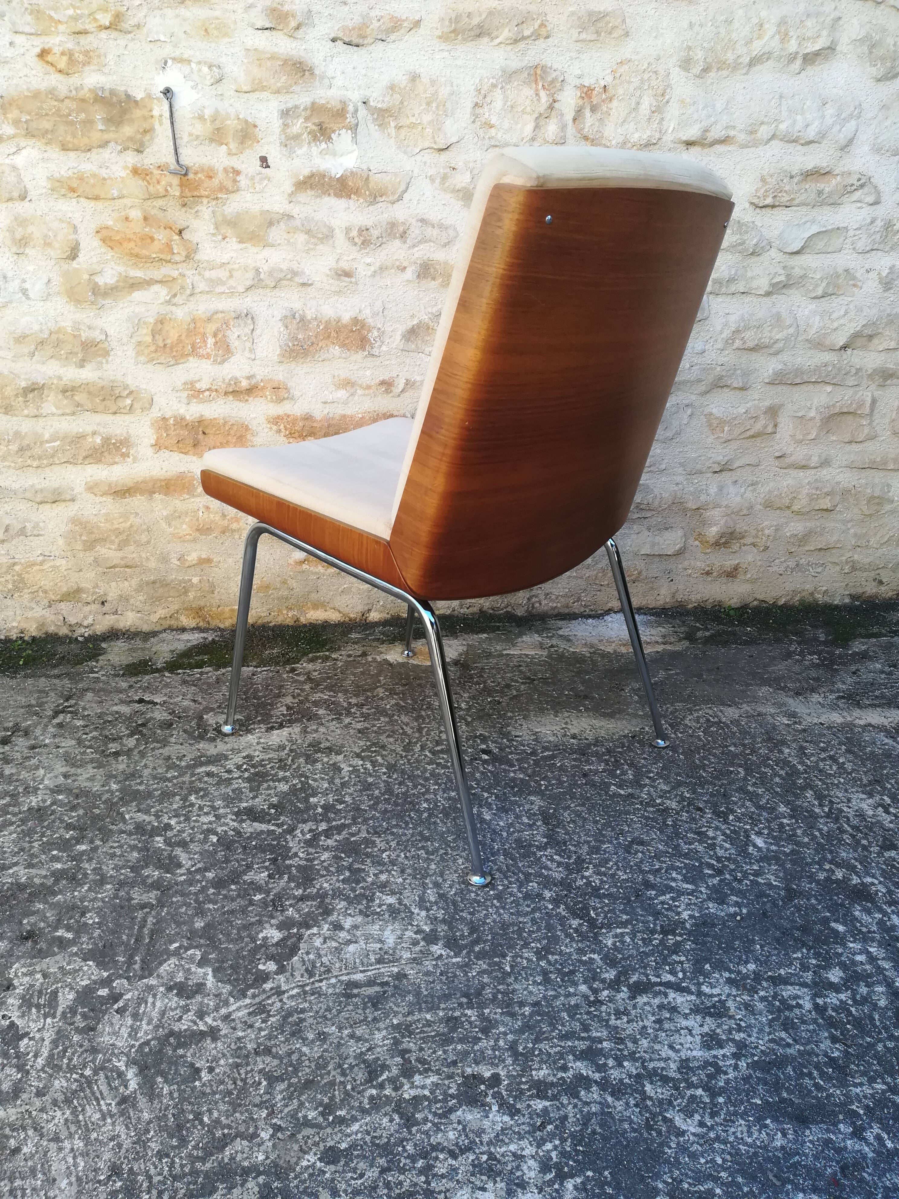 Wooden and fabric shell chairs