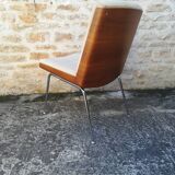 Wooden and fabric shell chairs
