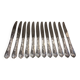 12 silver-plated metal table knives St Medard rocaille Florian