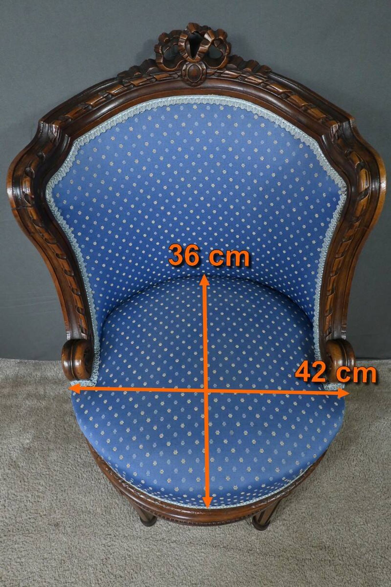 Louis XVI Style Beech Swivel Harpist Chair – Early 20th Century