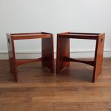 Pair of sofa ends/bedside tables in vintage Gautier teak
