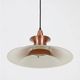 Mid-century pendant lamp / copper / aluminium / Danish modern design / 1960s / 1970s