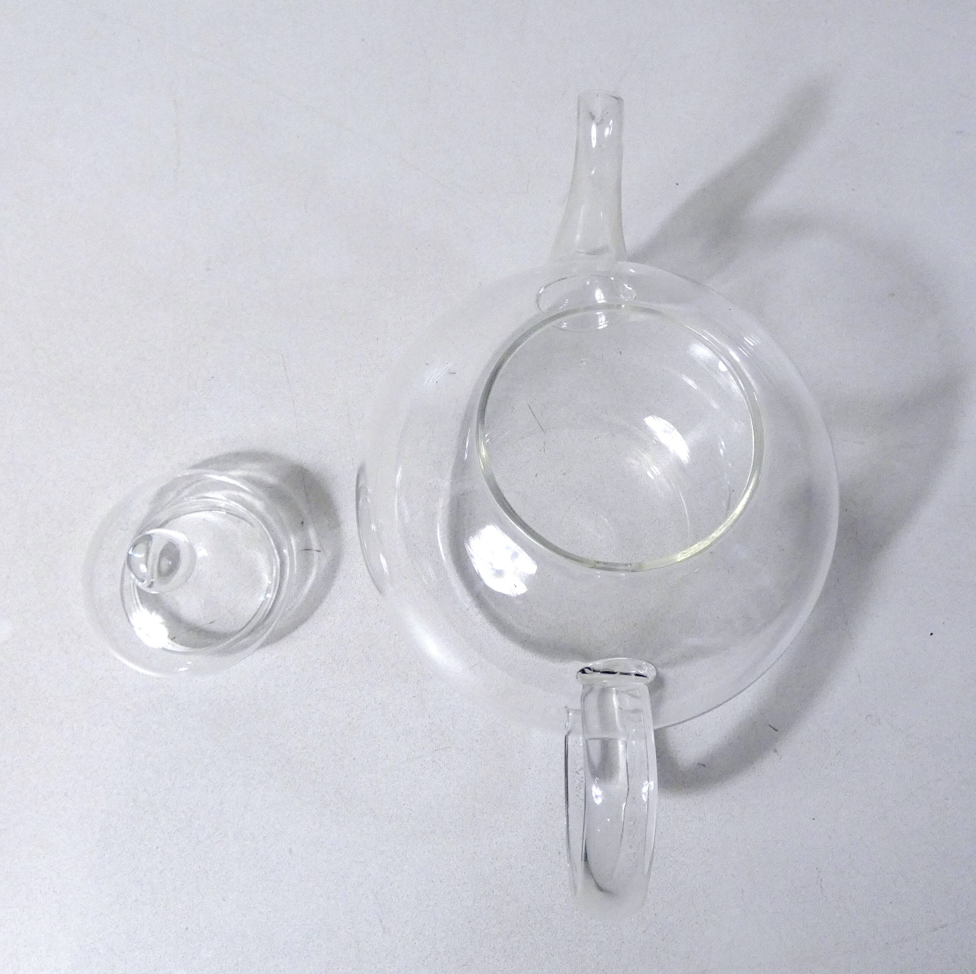Minimalist design glass teapot
