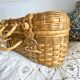 Vintage rattan suitcase