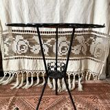 Wrought iron plant holder table from the 1950s