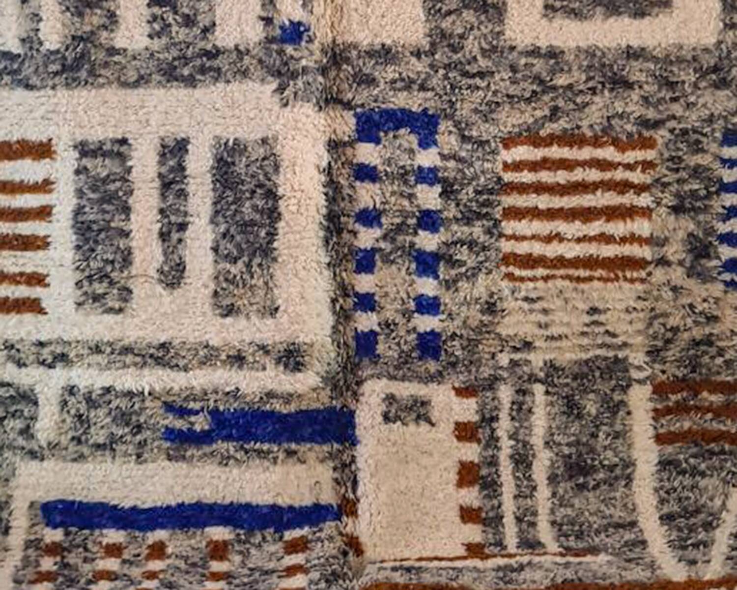 Tapis berbère bohemian en laine fait main 250 X 150 CM