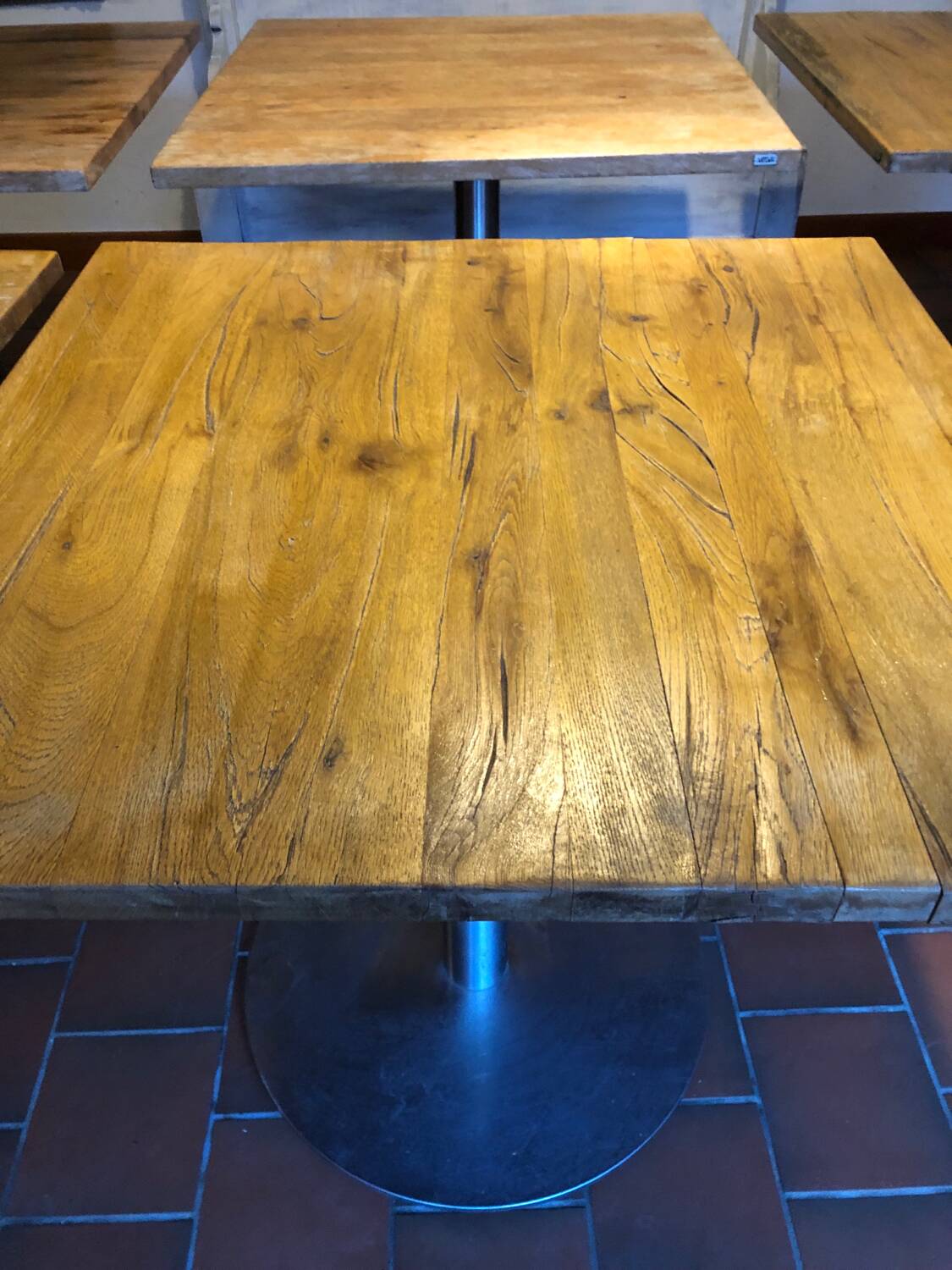 Solid wood bistro table set
