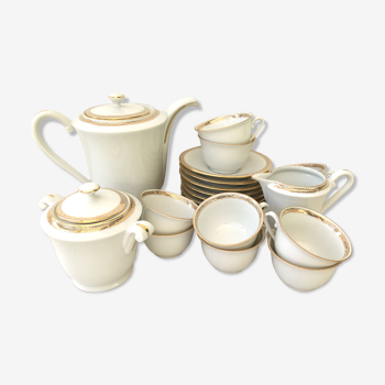 Coffee service for 10 people in Limoges porcelain