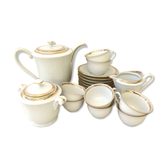 Coffee service for 10 people in Limoges porcelain