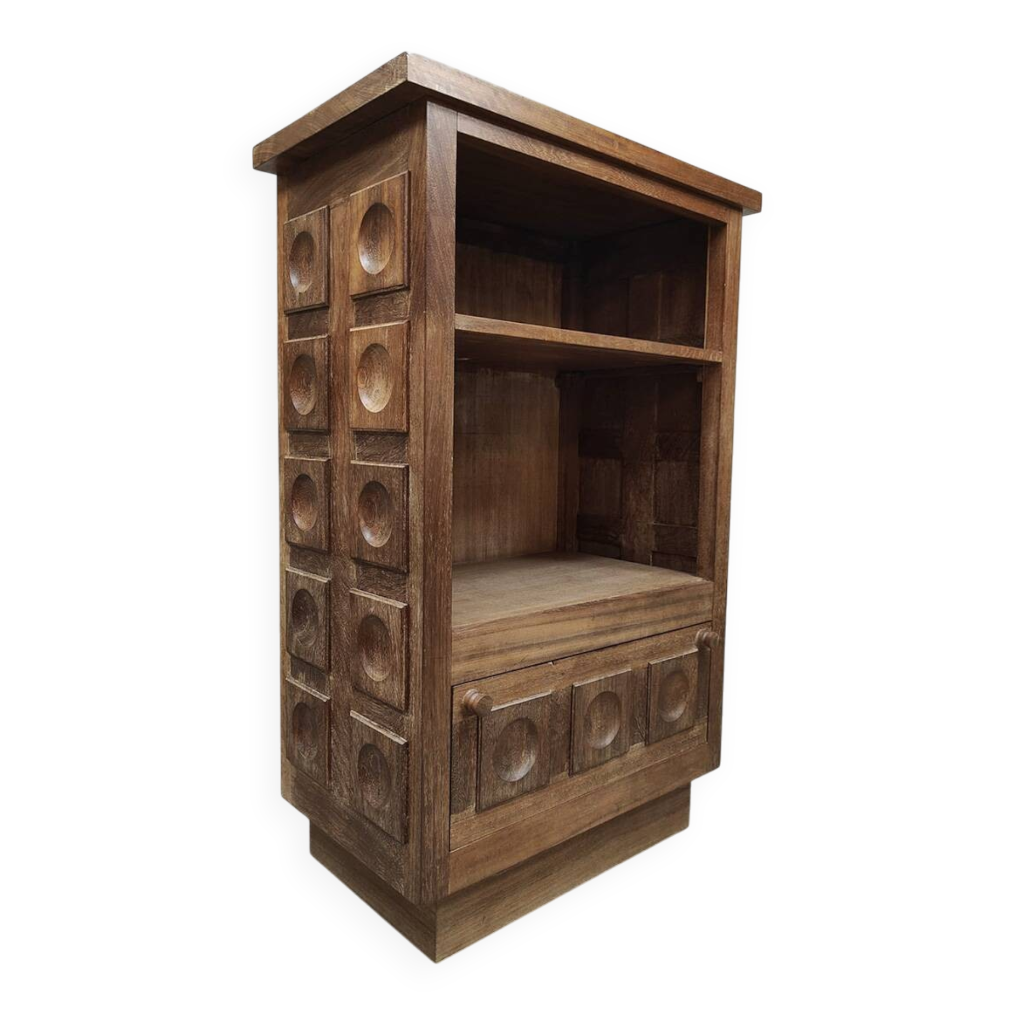 Midcentury brutalist cabinet vintage 1960