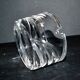 Vintage cut crystal ashtray signed Carabin 1989