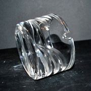 Cendrier vintage en cristal taillé signé Carabin 1989