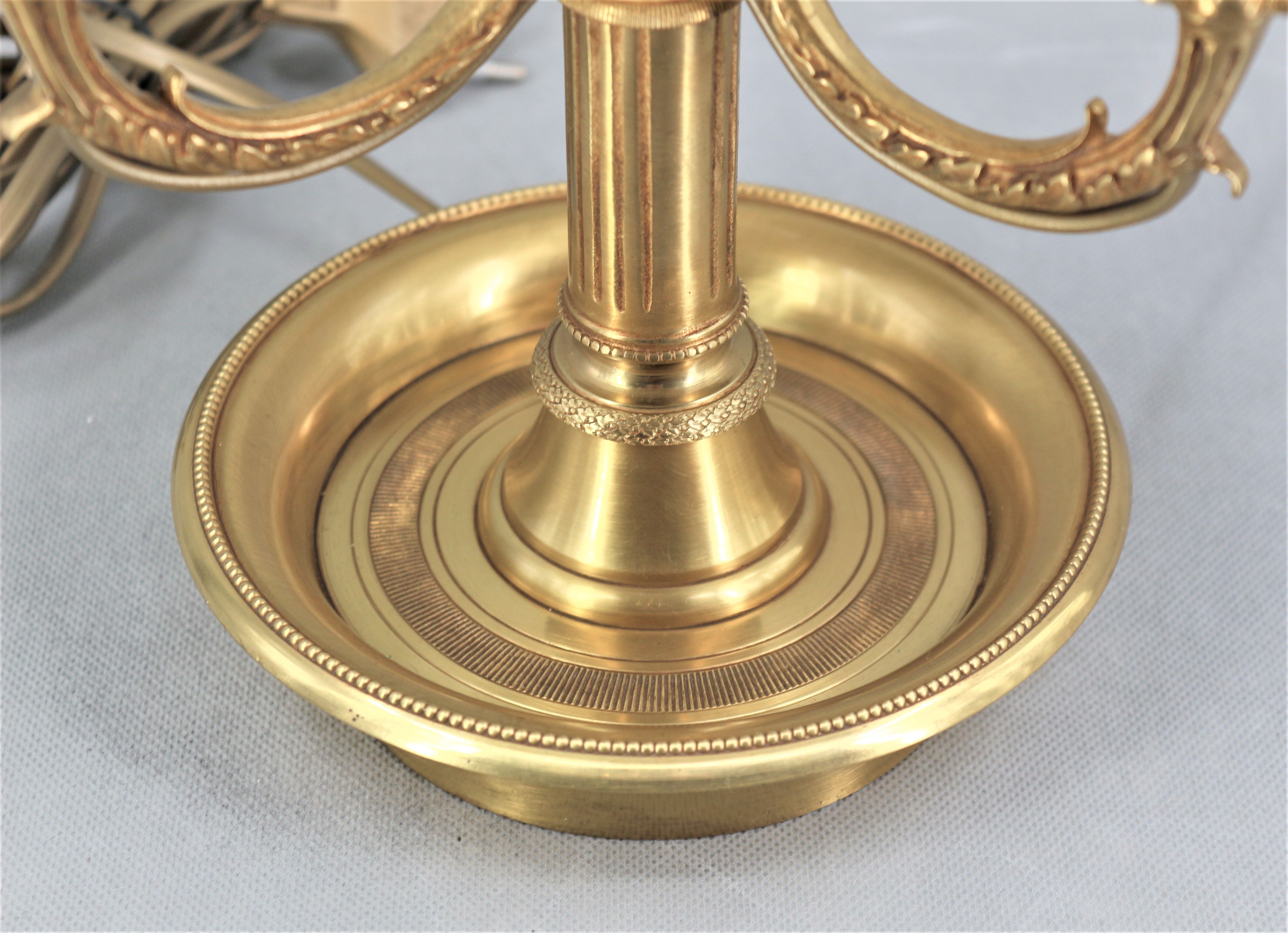 Empire-style solid bronze hot water bottle lamp