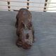 Sculpture hippopotame terre cuite patinée