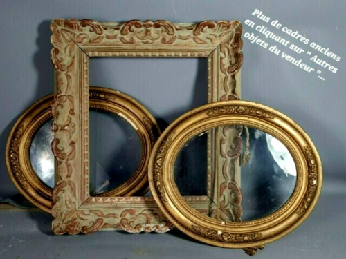 Gilded wood frame gold leaf / lacquered 40x32 cm, foliage 35x22 cm SB