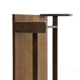 Asymmetrical solid Wenge wooden coffee table 1960s