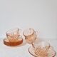 Set of 6 "Rosaline" coffee cups '70s - Arcoroc France vintage