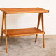 Beech wood coffee table, restored, Italy 50s